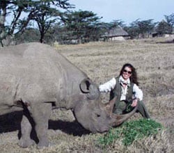 East African Safaris: A Unique Family Experience 5 Lynne and Morani the rhinoceros