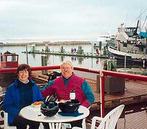 Chris and Rick Millikan at the Steveston Docks