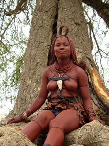 Noah's Ark in the Desert of Namibia 4 This Himba woman's headdress shows she is married.