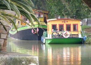 Houseboats on the Canal du Midi