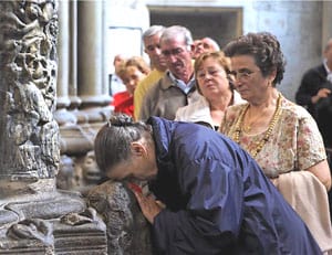 Pilgrims to the cathedral of Santiago de Compostela - photos by Paul Shoul
