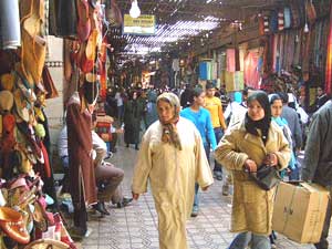 A souk (market) in Marrakech