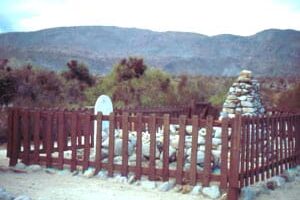 The Lady in white cemetery, Vallecito, California.