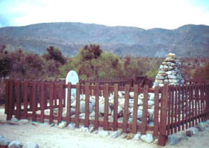 The Lady in white cemetery, Vallecito, California.