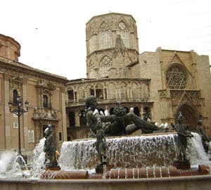 The town square in Valencia 