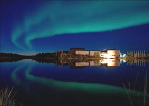 Yellowknife, Canada: Diamonds in the Rough 12 A highlight of the autumn and winter seasons, the northern lights shimmer in breathtaking swirls over the Prince of Wales Northern Heritage Center. Photo by Stephen Cumming