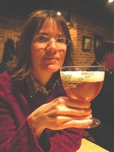 Enjoying a glass of Belgium's finest at De Garre