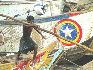At the docks in Ouagadougou