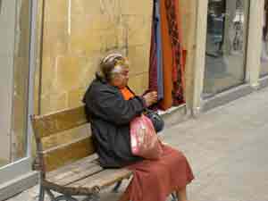 Blogging From Cyprus 3 Lady in the street in Nicosia.