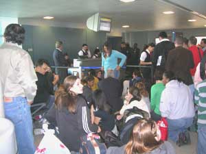 Blogging From Argentina 4 Protesters at JFK - photo by Marina Solovyov