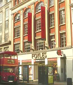 Foyles, a quality English book store.