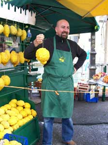 The Magical Abundance of Italy's Brescia Province 5 Lemon vendor in Sirmione on Lake Garda