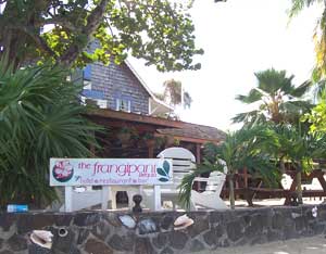 The Frangipani Hotel, along the shore’s of Admiralty Bay.