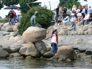 The Little Mermaid in Copenhagen, Denmark.