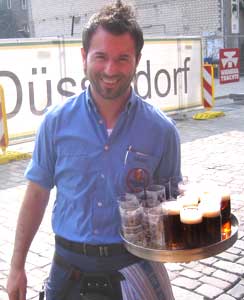 A waiter at the Fûchshen Brauerei - photos by Larry Parnass