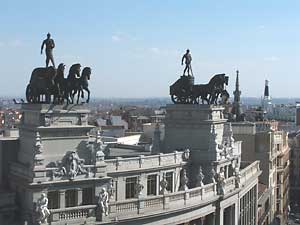 The Guardians of the Sun above the Puerta del Sol in Madrid - photos by Chance St. John