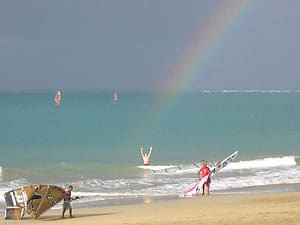 Cabarete: A Dominican Adventure 7 The end of the rainbow - photo courtesy of Laurel Eastman Kiteboarding