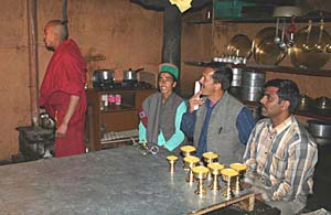A tea party at the Kee Monastery Himachal