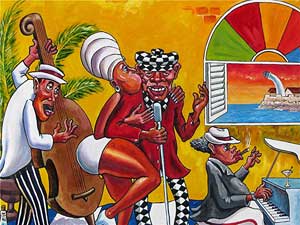 Cuba: Lost in Time, Lost in Space 8 A mural showing the Buena Vista Social Club