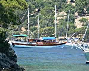 A gulet, or sailboat