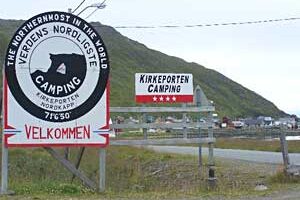 The northern-most camping area in the world, in Norway.