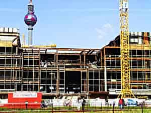 This scene shows the Palast der Republik in May 2006, shortly after the start of its demolition.