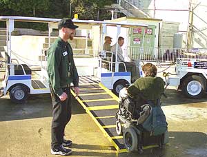 Using a ramp in San Francisco.