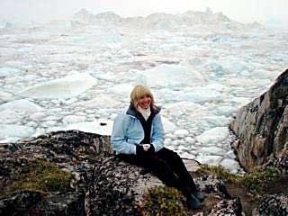 Greenland: Island of Melting Traditions 7 The author contemplates the icy vastness.