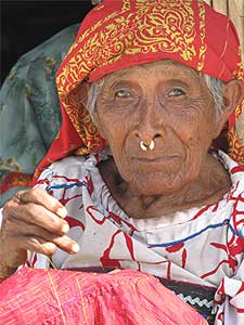 A woman of the Kuna tribe in Panama.
