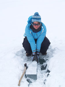 Summer in the Arctic: Searching for Goose Eggs 4 Mungla collecting ice