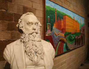 Saltaire, England: A Modest Utopia 7 A bust of Titus Salt at the David Hockney Gallery