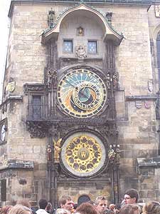 Old Town Hall’s astronomical clock. On the hour the twelve apostles make an appearance in the clock’s little wooden doors. Photos by Nick Klenske 