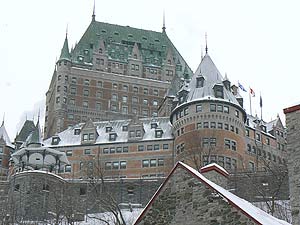 The Chateau Frontenac, the glorious castle/hotel in the center of Quebec City. 