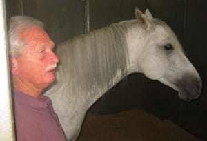 Riding into North Texas Horse Country 7 Dave Rhea with one of his Arabian horses on Mandolynn Farm in North Texas