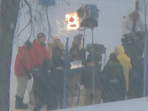 Blowing snow during Carnavale, a Quebec City tradition. Max Hartshorne photos.