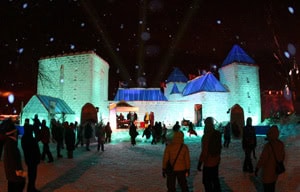 Winter Palace, made of blocks of ice. photo from Quebec Carnaval.