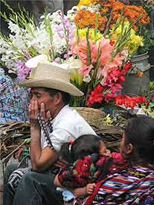 The flower market in Chichi