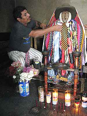 Maximon, a mysterious figure worshipped by the Mayans