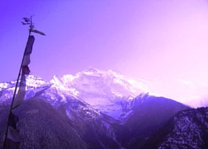 Trekking in Nepal: Change on the Horizon 1 Unearthly light over Annapurna in Nepal- photos by William L. Pohl