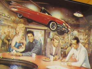Route 66: The Main Street of America 2 A mural at the Williams Diner on Route 66 in Williams, Arizona -Classic Route 66 roadside attraction in Arizona photos by Connie Maria Westergaard