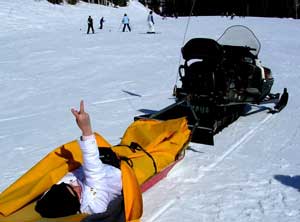 Kathia is rescued at a ski resort in Utah.