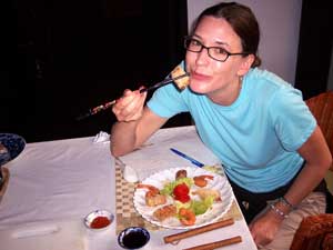 Women's Travel: Pack Your Best Lipstick 12 Author Kelly Westhoff at a cooking class in Vietnam