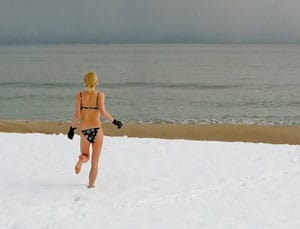 Poland's Sopot Spa: The Pearl of the Baltic Sea 1 A rejuvenating and energizing bath in 2-degree C (35-degree F) cold Baltic sea water in Sopot, Poland - photos by Jakub Pavlinec