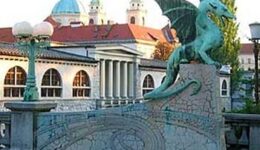 The Dragon Bridge in Ljubljana, Slovenia