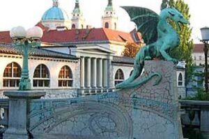 The Dragon Bridge in Ljubljana, Slovenia
