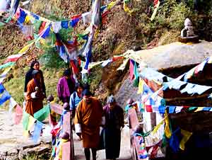 Bhutan: An Unbelievable Visit to The Tiger's Nest 7 Pilgrims on their way to Taktshang Goemba