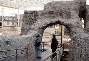 Teatro de Caesaraugusta, an ancient Roman theater in Zaragoza, Spain