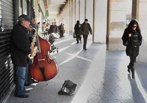 A street scene in Zaragoza 