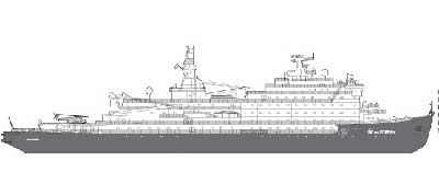 A diagram of the icebreaker 50 Years of Victory