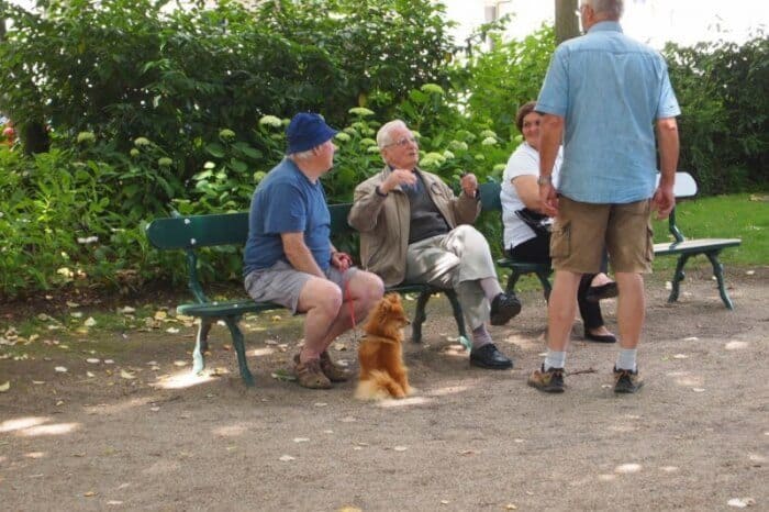 Enjoying a park in Tours France